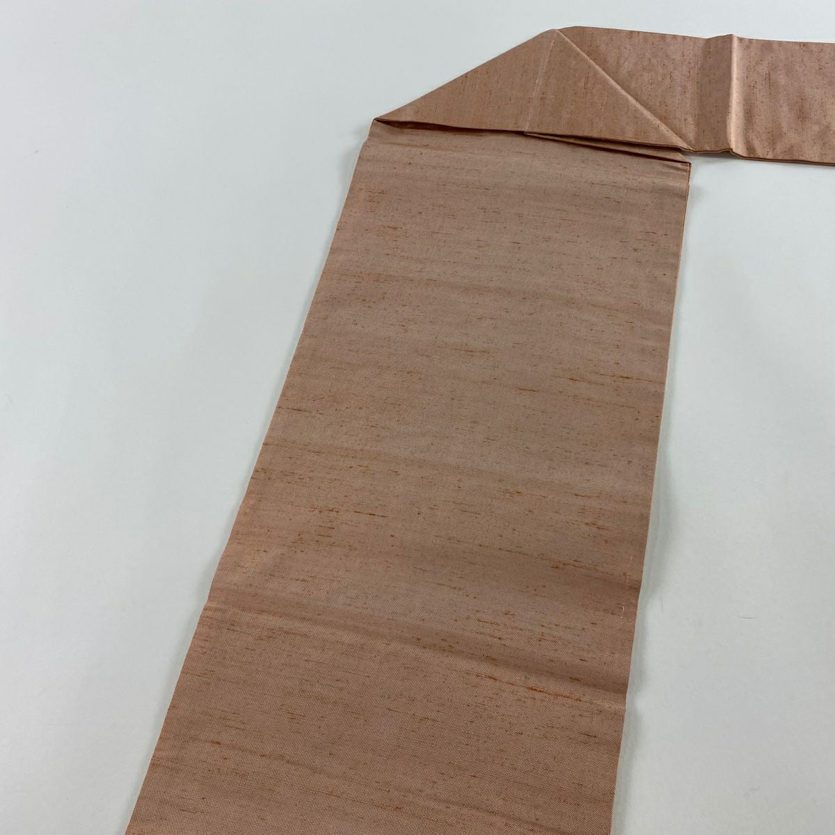 【美品】名古屋帶 優品級 紬織織 波 金線 粉米色 純蠶絲