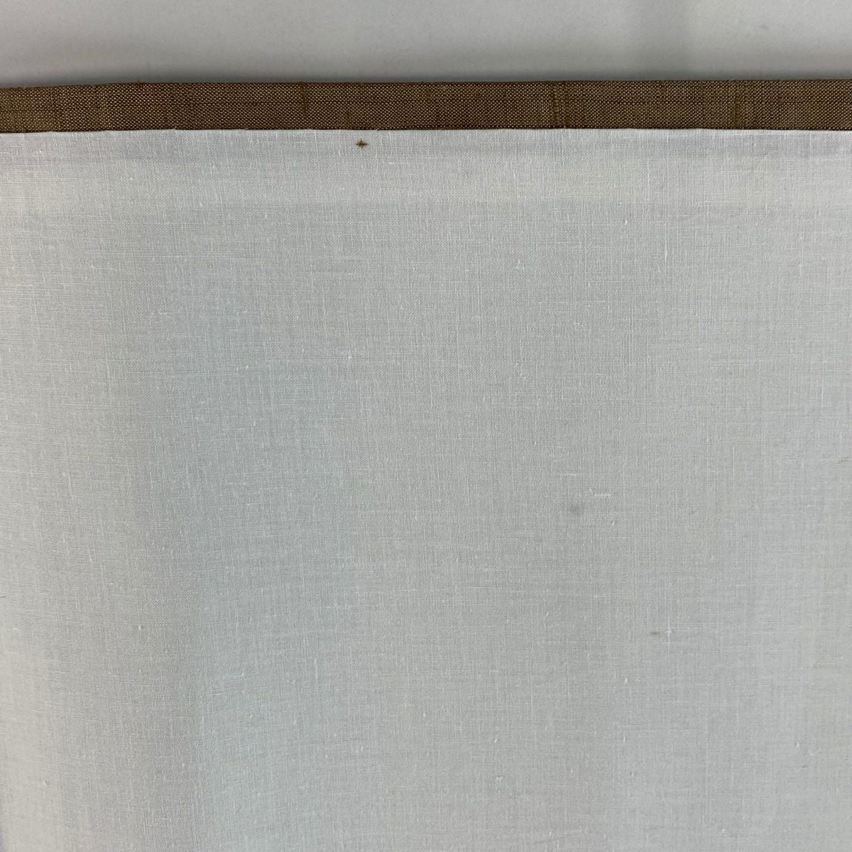 【美品】 開口名古屋帶 優品級 紬織織 生物 唐草紋 茶 純蠶絲