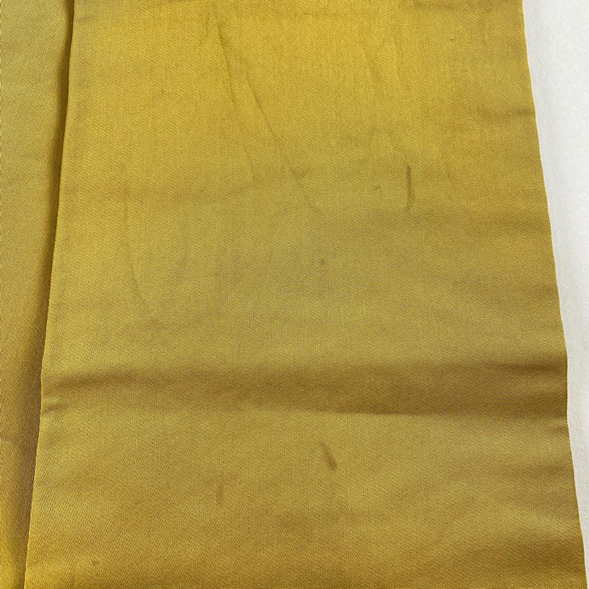 名古屋帶 秀品級 菱 龜甲 刺繡 山吹茶 純蠶絲