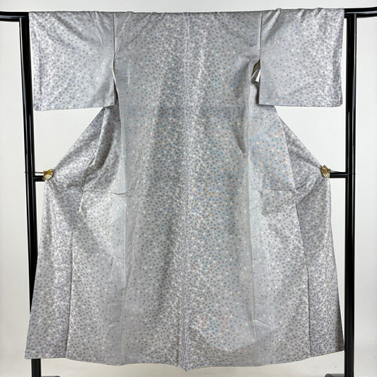 【庫存清倉】 紬織 身長150.5cm 袖長62cm S 雙層 花瓣 灰 純蠶絲 名品級