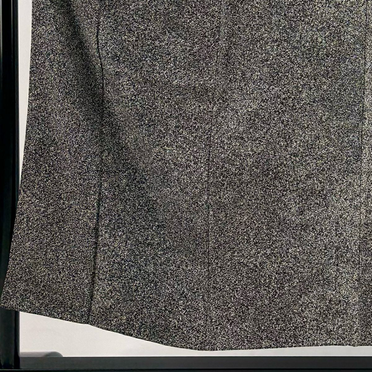 【美品】 小紋 身長152.5cm 袖長64cm M 雙層 幾何學圖案 黑灰 純蠶絲 秀品級