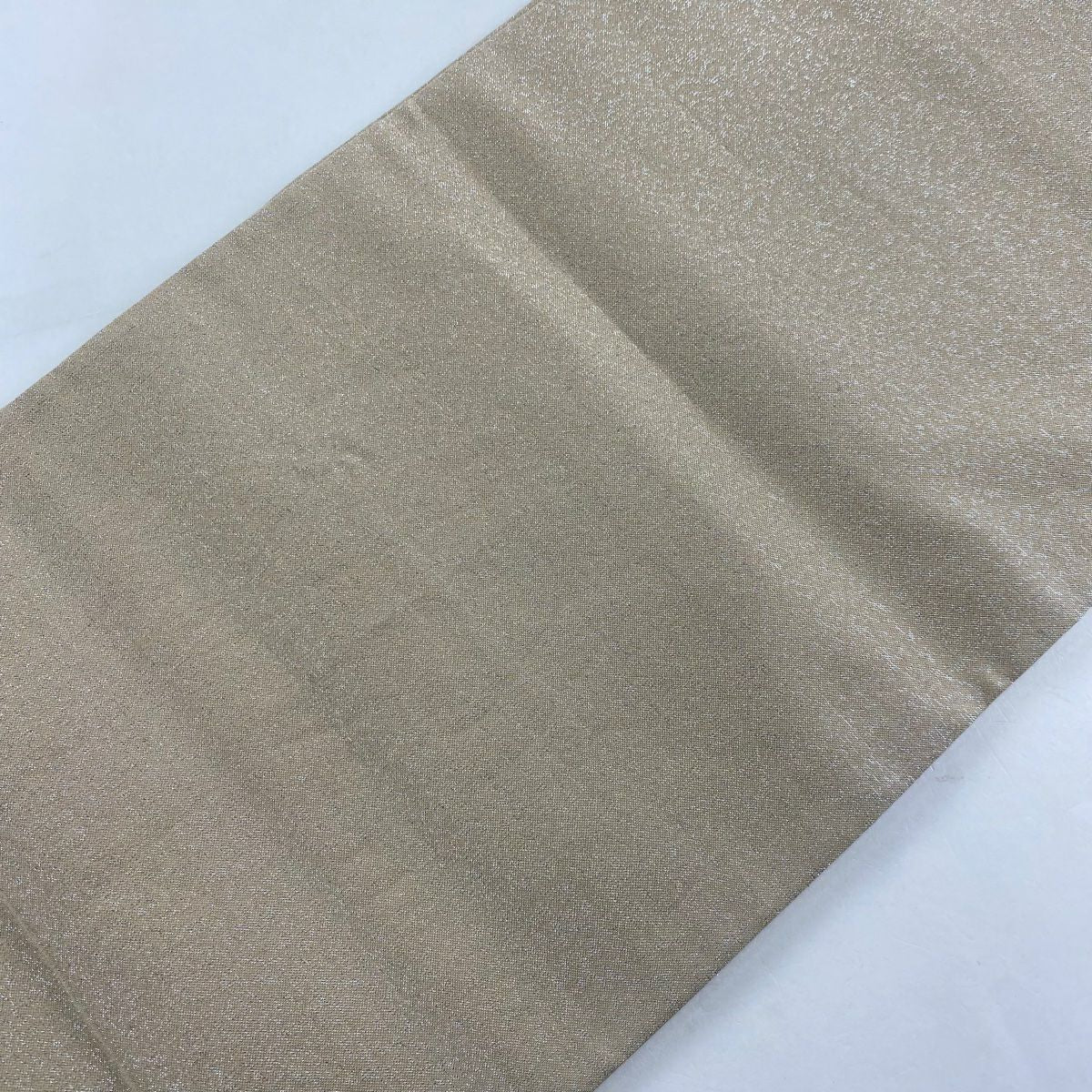 【美品】 袋帶 秀品級 霞 山 米色 大鼓圖案 純蠶絲