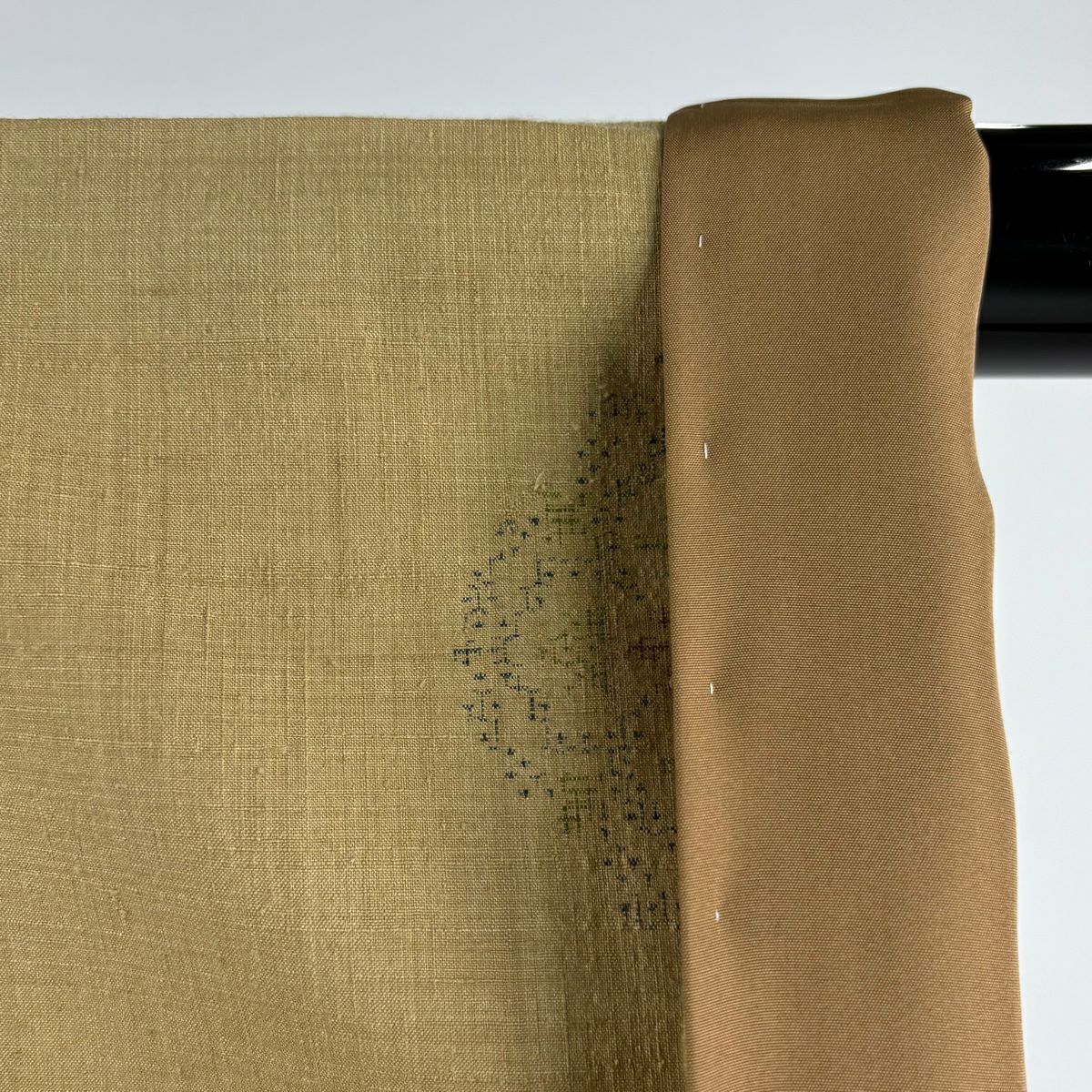 【美品】結城紬織 身長153cm 袖長60cm S 雙層 本場結城紬織 奥順 鈴乃屋 證書齊全 華紋 龜甲絣 山吹 純蠶絲 逸品級