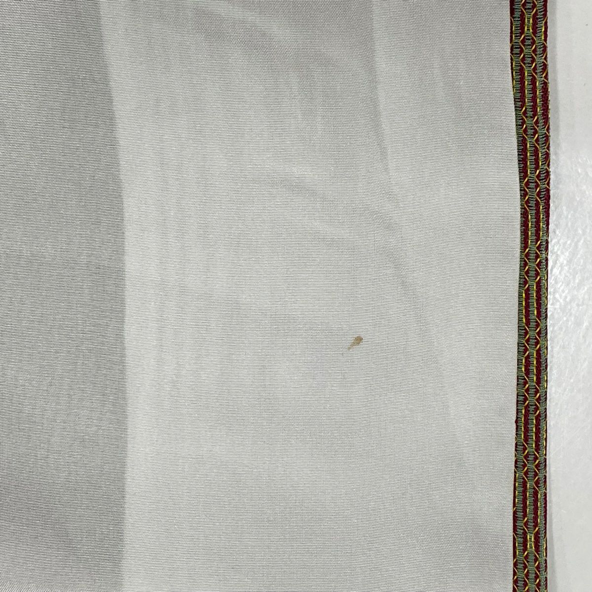 【美品】 小紋 身長157.5cm 袖長64cm M 薄物 幾何學 灰綠 純蠶絲 名品級