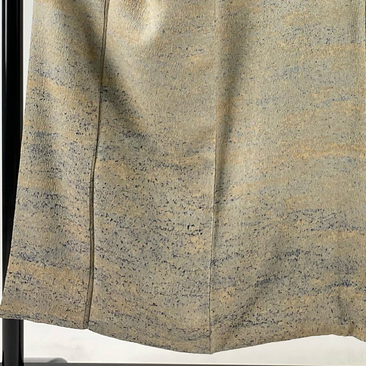 【美品】 付下 身長151cm 袖長62.5cm S 雙層 陶彩染 霞 灰茶 純蠶絲 名品級
