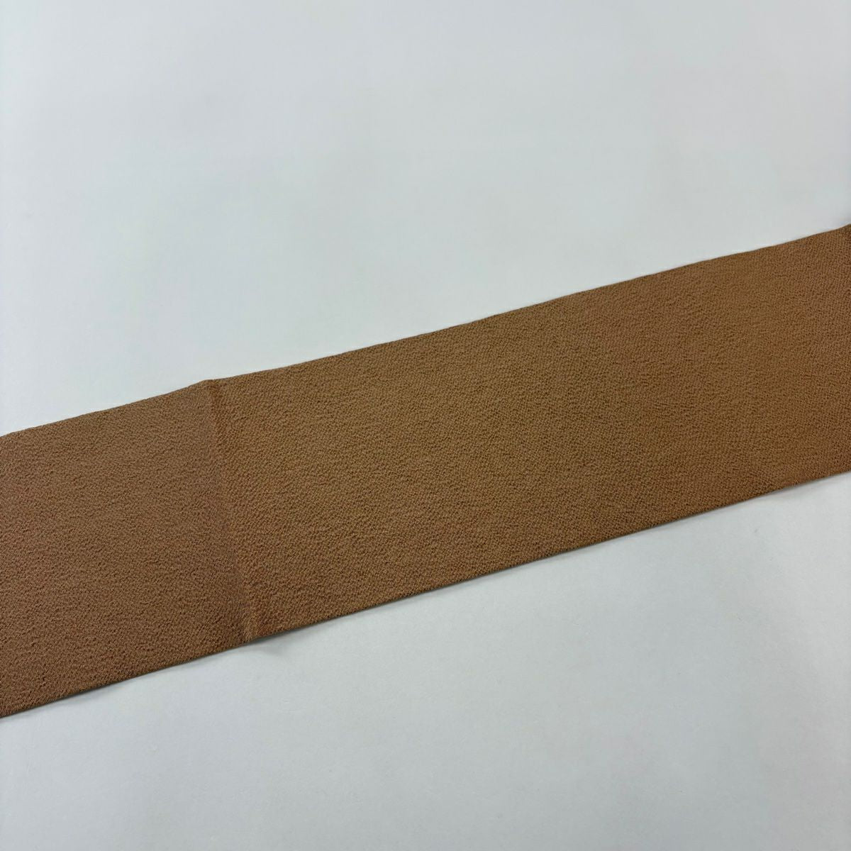 名古屋帶 秀品級 幾何圖案 漸變 絞織 茶 純蠶絲