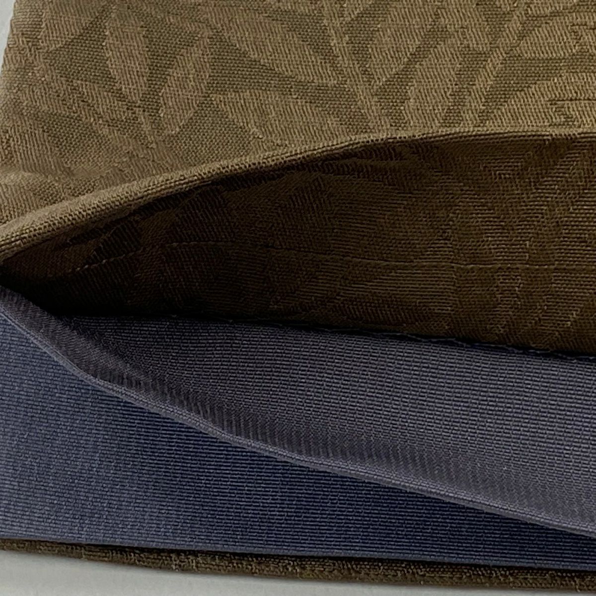 【美品】 袋帶 逸品級 證書齊全 小森草木染工房 枝花 染分 本場筑前博多織 山吹茶 純蠶絲