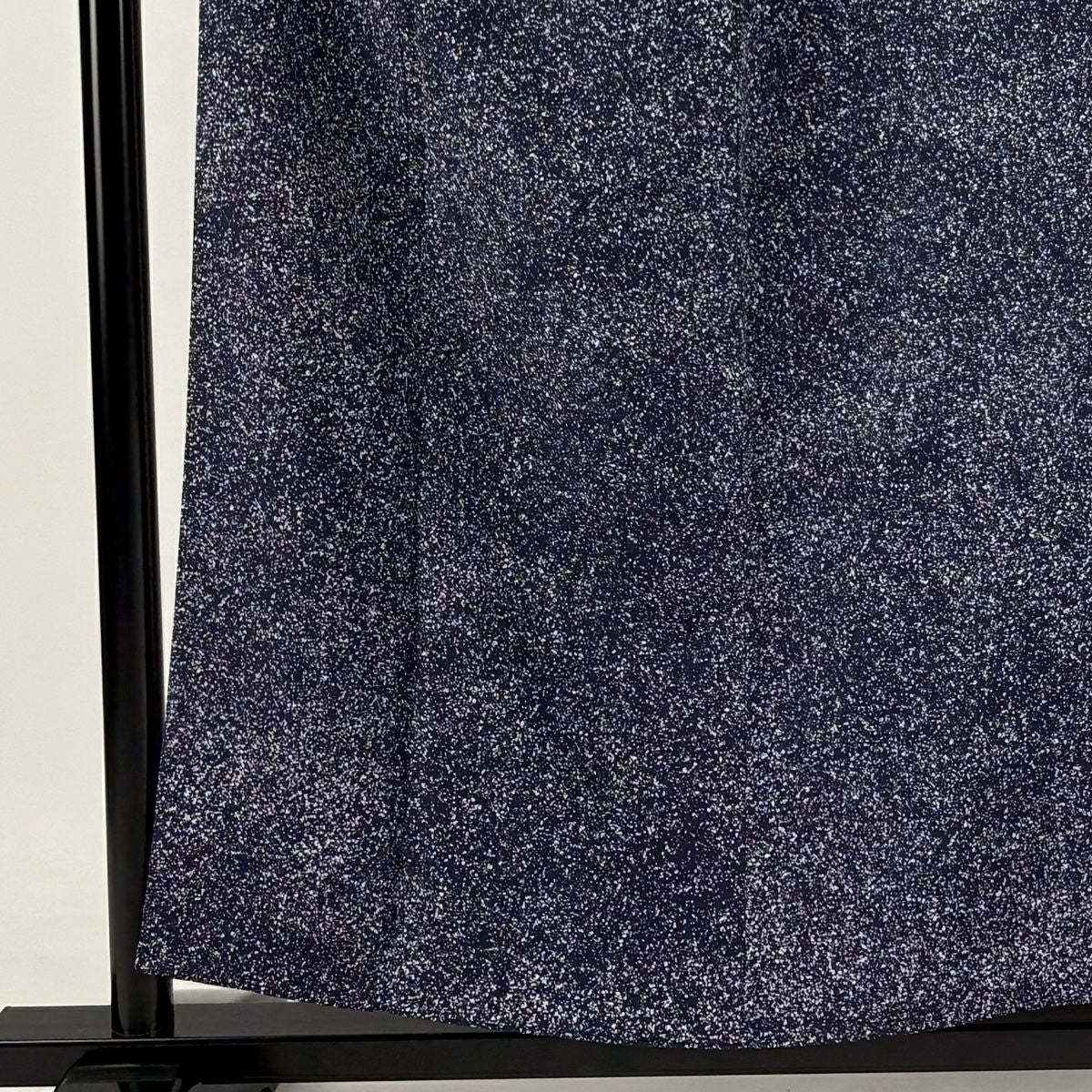【美品】 小紋 身長156.5cm 袖長63.5cm S 雙層 幾何學圖案 深藍 純蠶絲 秀品級