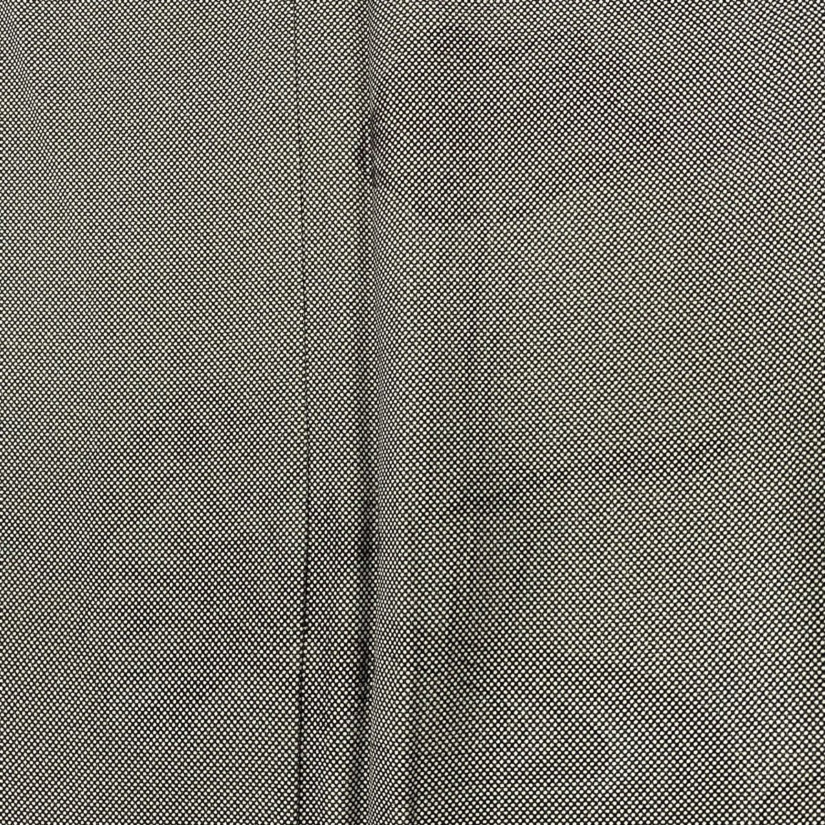 【美品】 付下 身長160cm 袖長63.5cm S 雙層 草花紋紋 流水 黑灰 純蠶絲 秀品級 一個紋