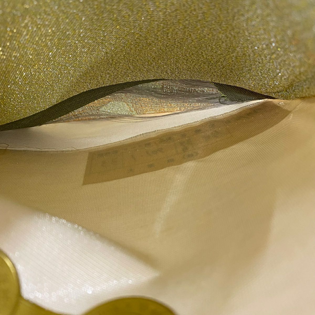 袋帶 秀品級 證書附帶 桃山香彩金金箔 扇子面 草花紋紋 金金箔 金絲 淺綠 六通 純蠶絲