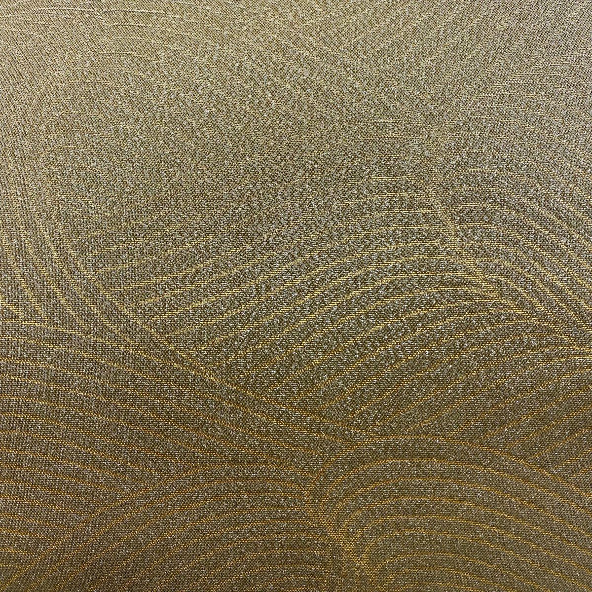【庫存清倉】 【美品】 袋帶 名品級 波浪 一點圖案 金金箔 金色 六通 純蠶絲