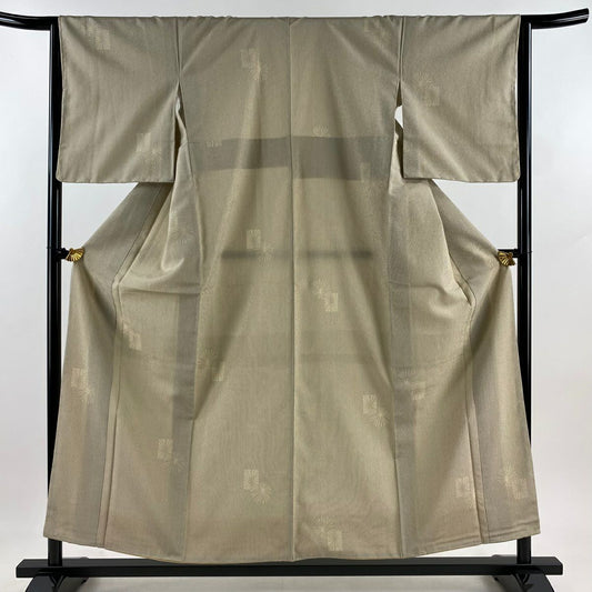 【美品】紬織 身長155.5cm 袖長64cm M 雙層 垂直條紋 花 粉色 純蠶絲 優品級