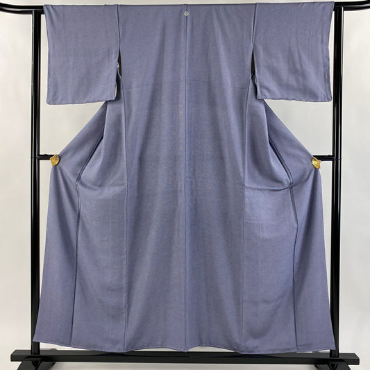 【庫存清倉】 江戶小紋 身長154.5cm 袖長61.5cm S 雙層 鮫小紋 青灰 純蠶絲 名品級 一個紋