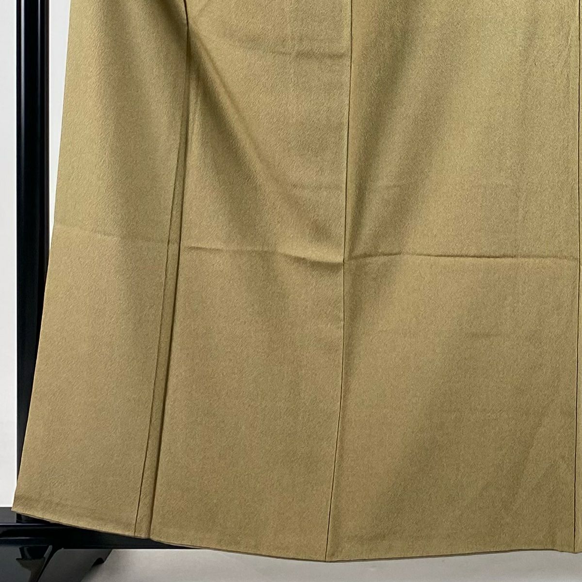 江戶小紋 身長159.5cm 袖長65.5cm M 雙層 每田仁郎 落款あり 鮫 山吹茶 純蠶絲 逸品級 一つ紋