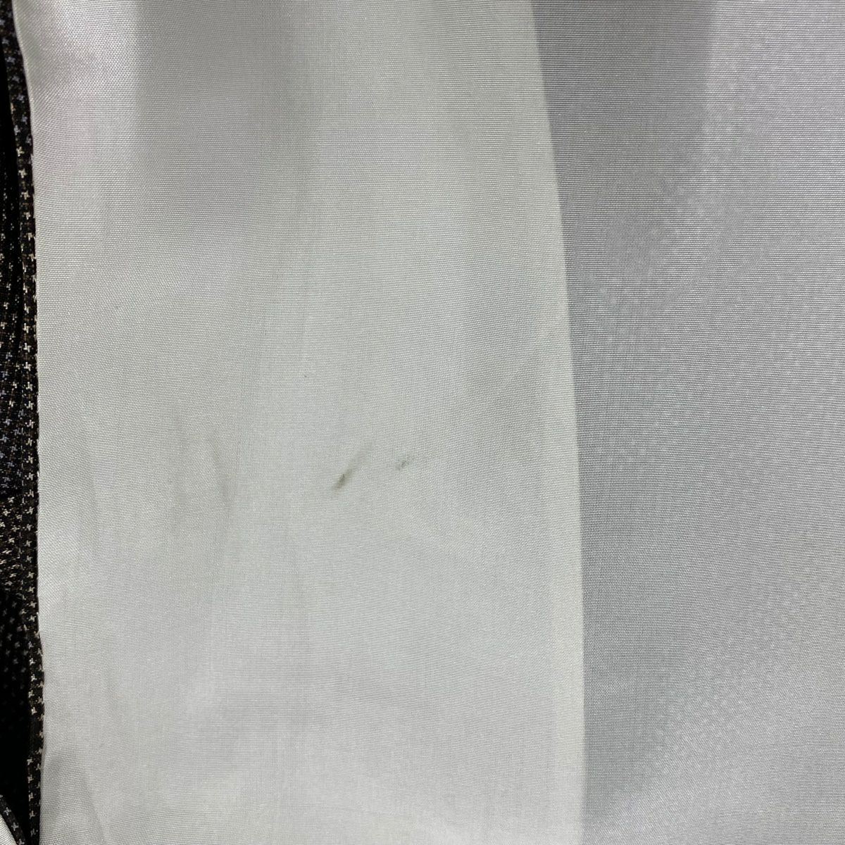 紬織 身長160cm 袖長63cm S 雙層 短冊 葉 茶紫 純蠶絲 秀品級