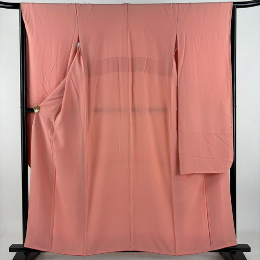 【清倉特賣】振袖禮服 身長157.5cm 袖長64.5cm M 雙層 粉紅 純蠶絲 名品級
