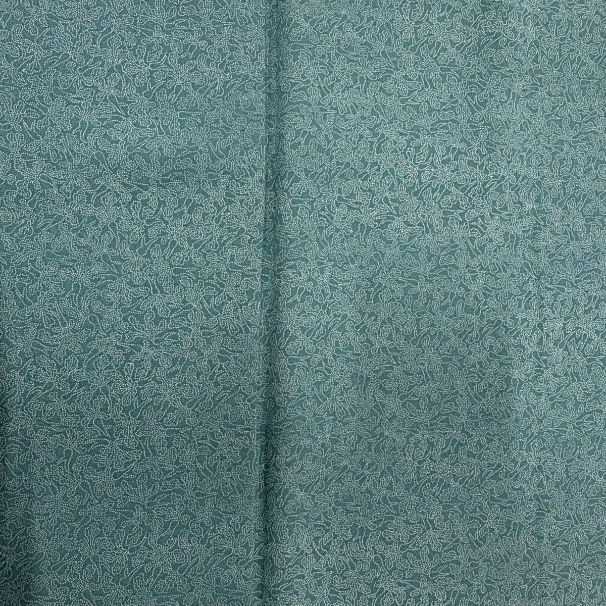 【庫存清倉】 【美品】 江戶小紋 身長158.5cm 袖長63.5cm S 雙層 落款 草花紋 青灰 純蠶絲 名品級 一つ紋