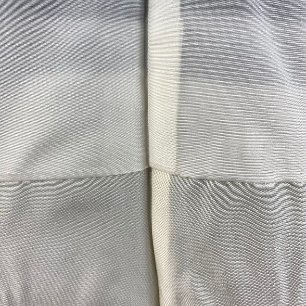 【美品】 結城紬織 身長158.5cm 袖長66cm M 雙層 はたおり娘 やまと 證書あり 縞 龜甲絣 灰綠 純蠶絲 逸品級