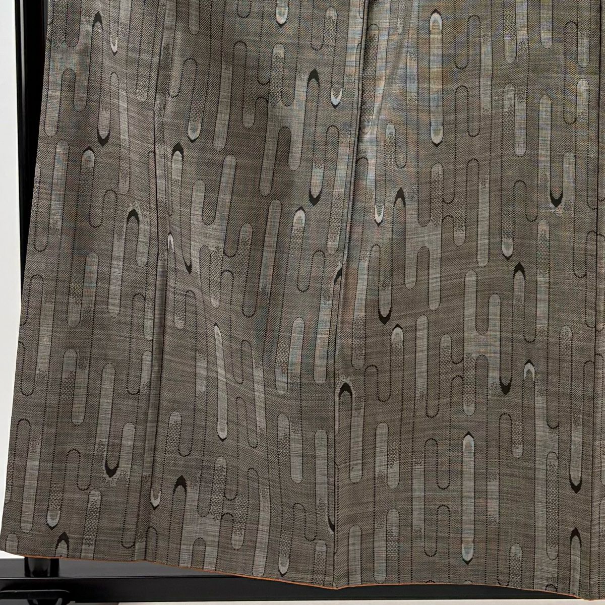 【美品】 紬織 身長160cm 袖長62cm S 雙層 壺垂 焦茶 純蠶絲 秀品級