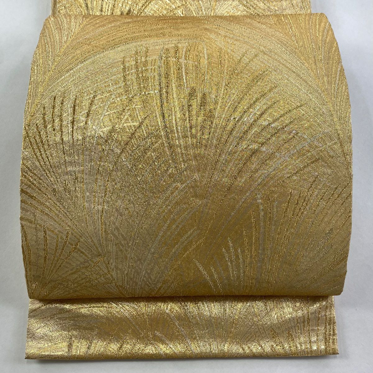 袋帶 秀品級 蘆葦 金金箔 金色 六通 純蠶絲