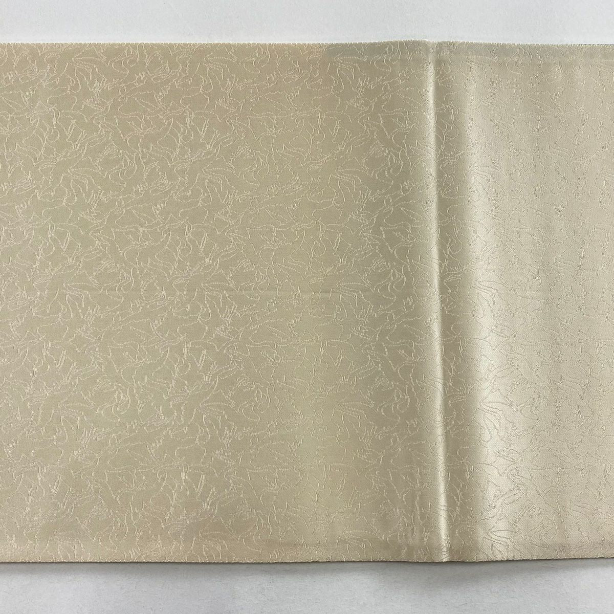 【清倉特賣】 【美品】 袋帶 名品級 波 金金箔 米色 六通 純蠶絲