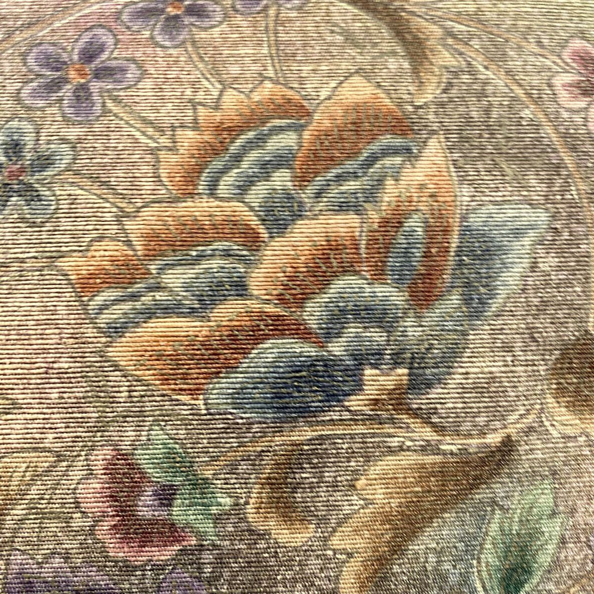 【美品】名古屋帶 秀品級 花唐草紋 草花紋 金彩裝飾 茶 純蠶絲