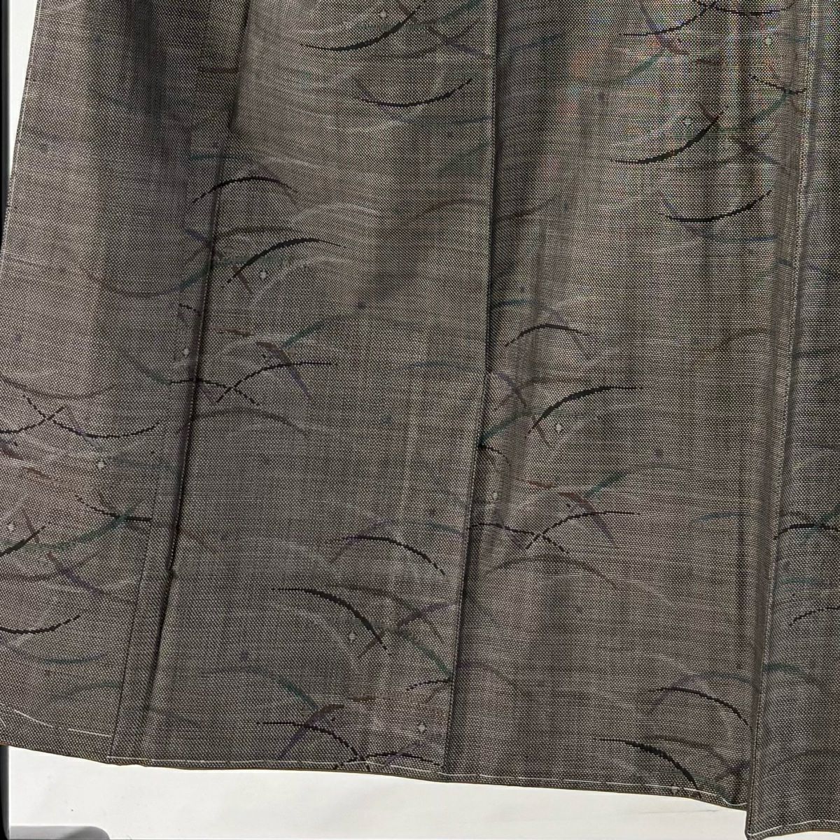【美品】 紬織 身長151.5cm 袖長64cm M 雙層 露芝 焦茶 純蠶絲 秀品級