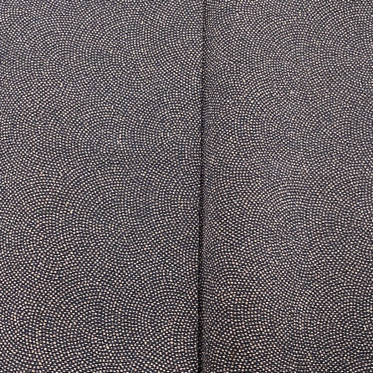 【庫存清倉】 江戶小紋 身長155cm 袖長63.5cm S 雙層 有落款 鮫 茶紫 純蠶絲 名品級 一つ紋