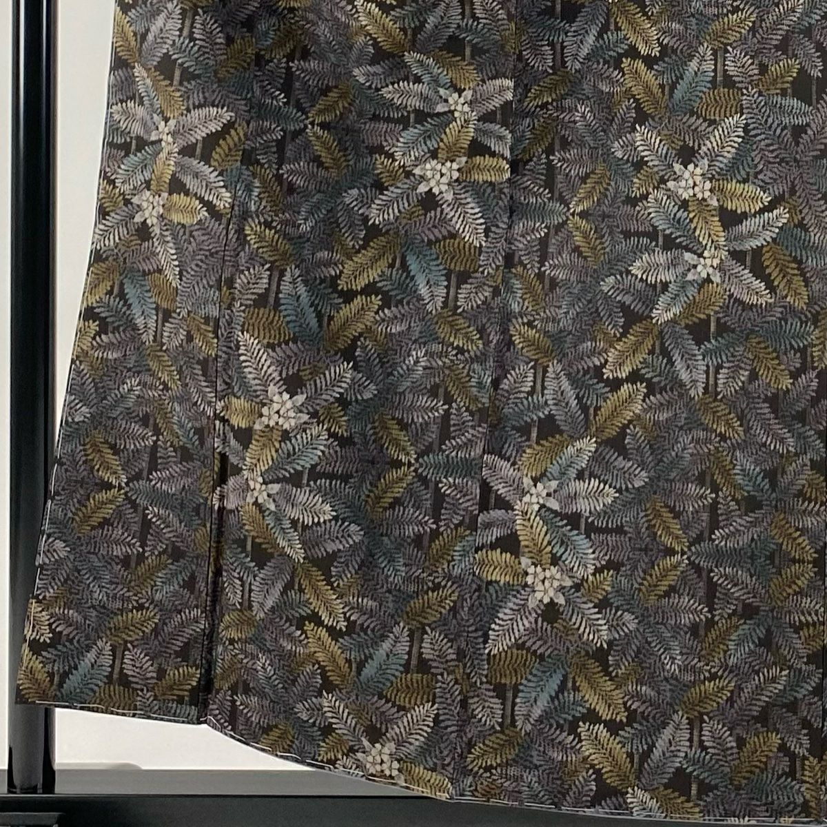 【庫存清倉】 【美品】 紬織 身長157cm 袖長62cm S 雙層 ほていや 枝花 焦茶 純蠶絲 名品級
