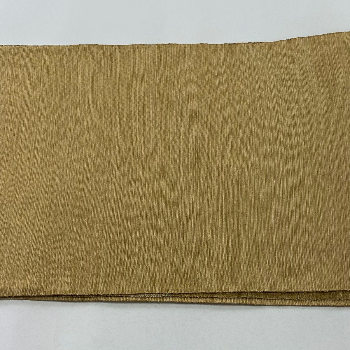 【美品】 袋帶 秀品級 山並 銀線 山吹茶 紋樣 純蠶絲