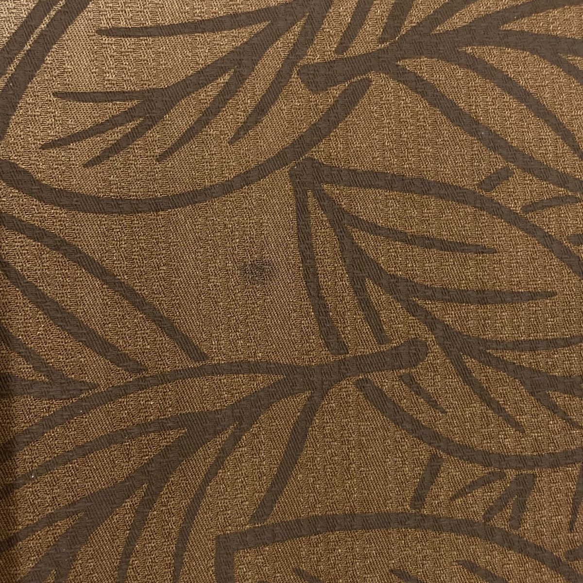 【美品】訪問服 身長159cm 袖長65cm M 雙層 葉 金絲 金銀彩 茶 純蠶絲 名品級