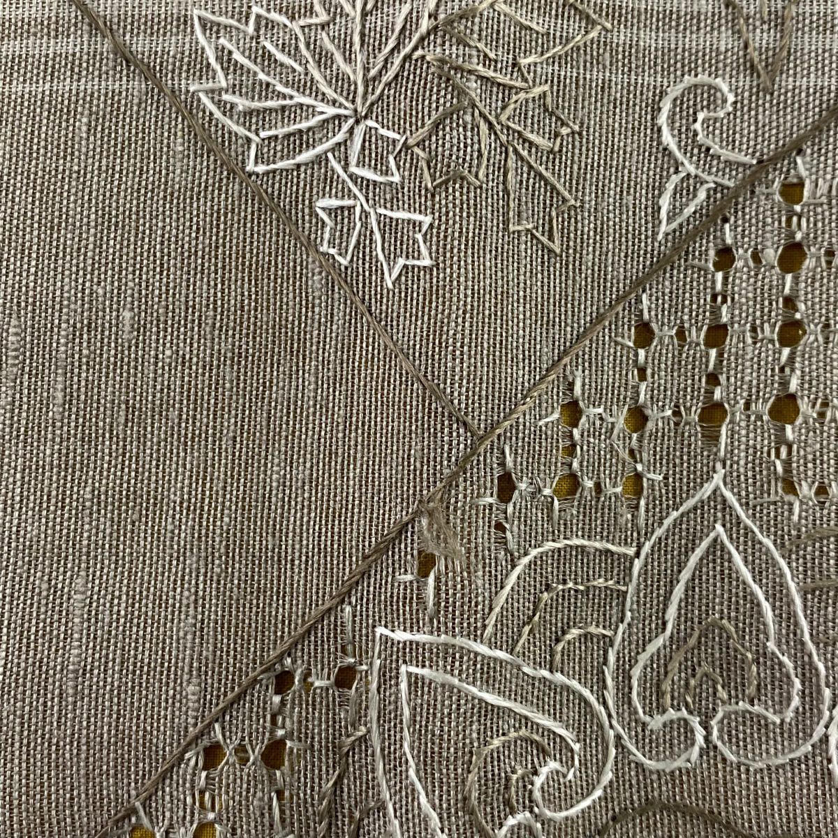 【庫存清倉】 袋帶 名品級 紬織織 華紋 刺繡 灰茶 お太鼓圖案 純蠶絲