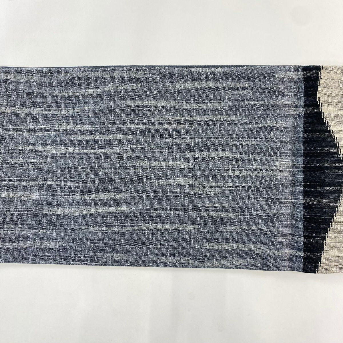 【庫存清倉】 【美品】 袋帶 名品級 證書齊全 條紋 幾何圖案 灰茶 六通 純蠶絲