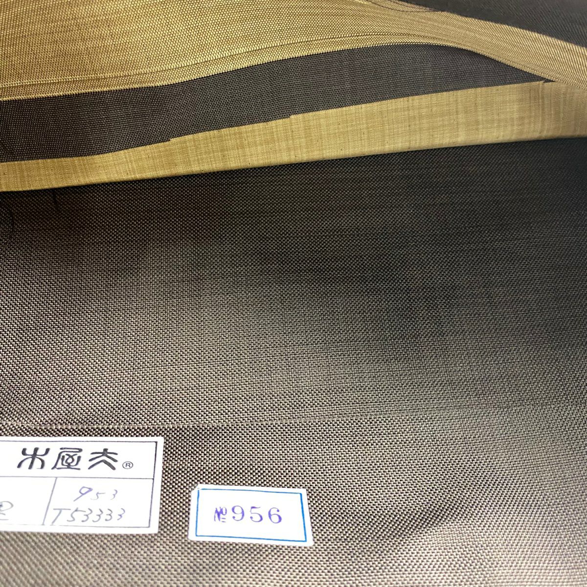 【庫存清倉】 【美品】 袋帶 名品級 木屋太 附落款 葉紋 間垣 米色 六通 純蠶絲