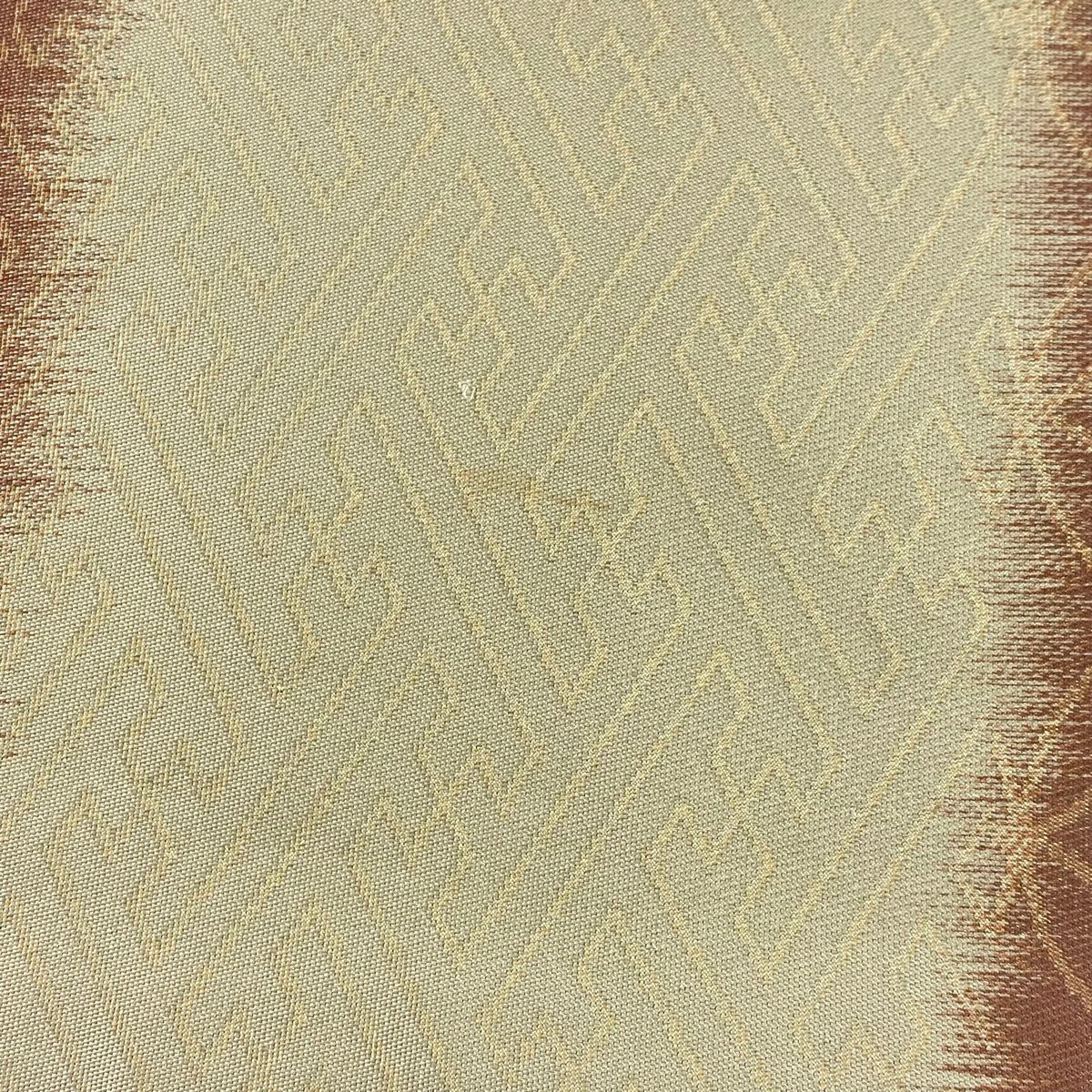 袋帶 秀品級 七寶紋 段紋 金金箔 粉米色 六通 純蠶絲