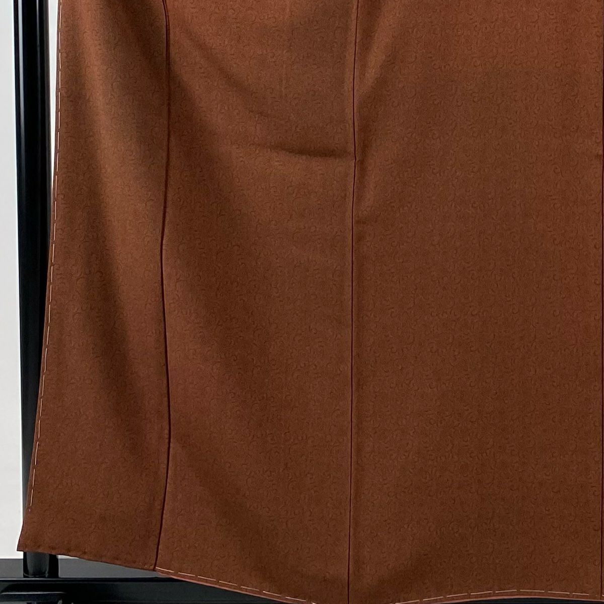 【美品】 江戶小紋 身長159cm 袖長64.5cm M 雙層 人間國寶 中村勇二郎 落款あり 古代菊花 紅茶 純蠶絲 名品級 一つ紋