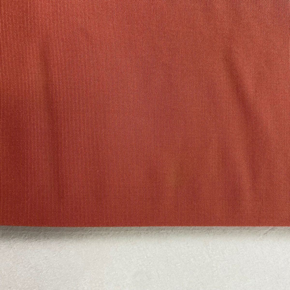 【美品】 袋帶 名古屋帶 優品級 葉紋 幾何圖案 茜 純蠶絲