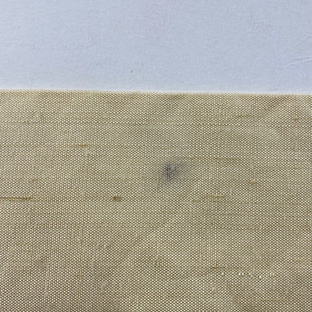 名古屋帶 優品級 紬織織 幾何學圖案 條紋 米色 純蠶絲