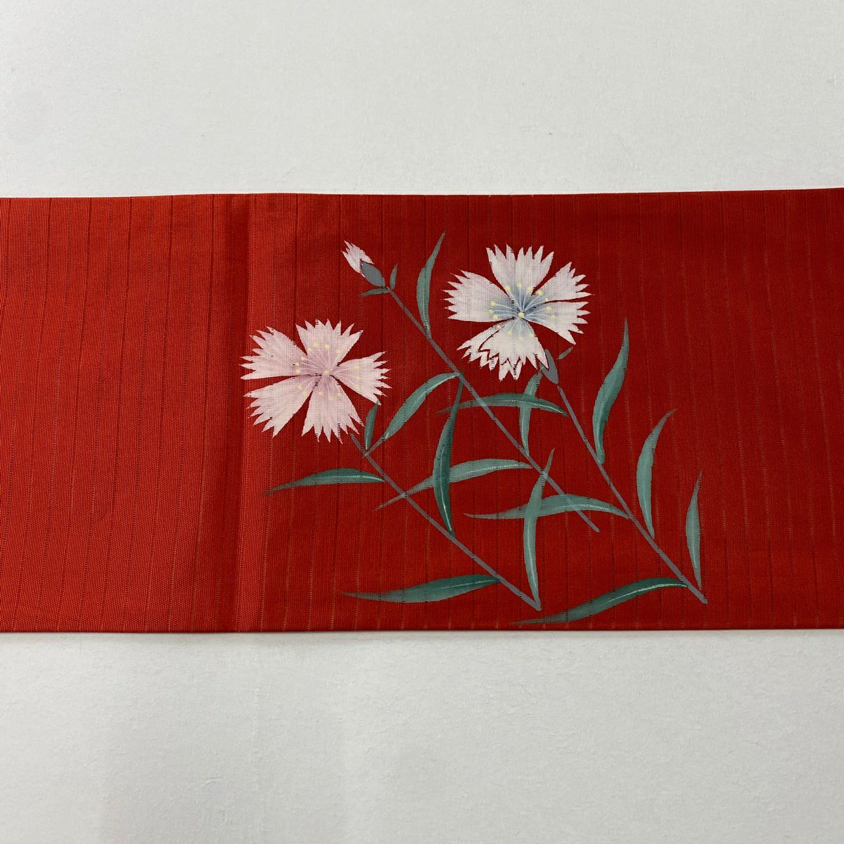 名古屋帶 優品級 夏帶 絽 撫子 茜 純蠶絲