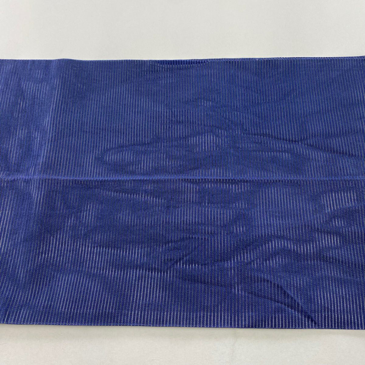 開口名古屋帶 優品級 夏帶 絽 菊花 花 鳶尾花 銀線 深藍 純蠶絲