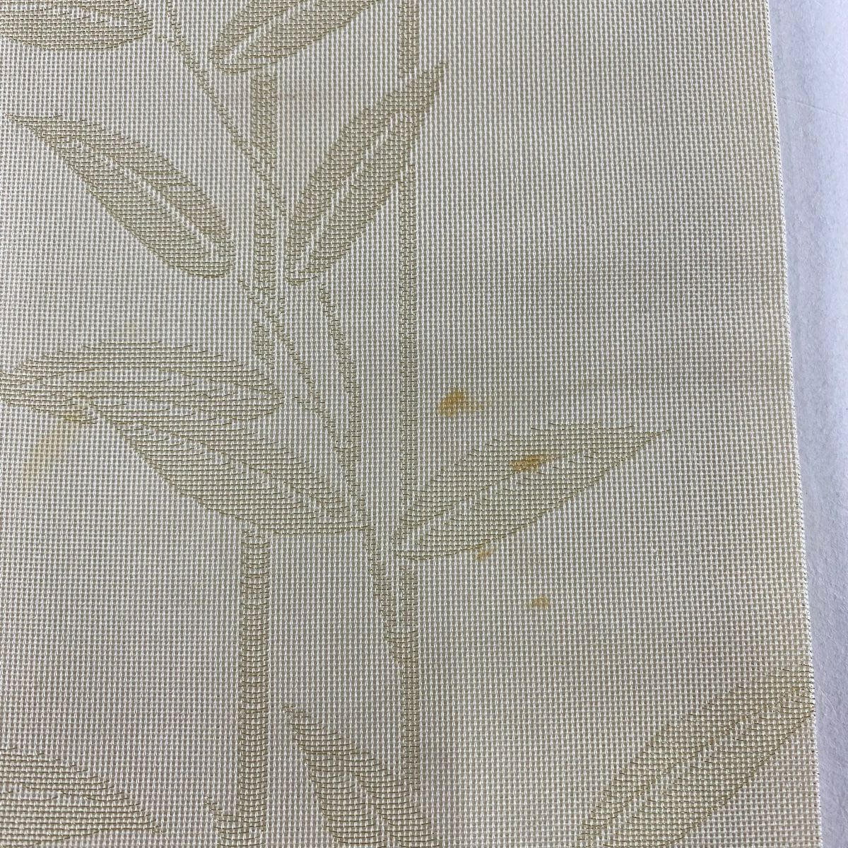 開口名古屋帶 優品級 夏帶 紗 葉與果 金絲 淺黃 純蠶絲
