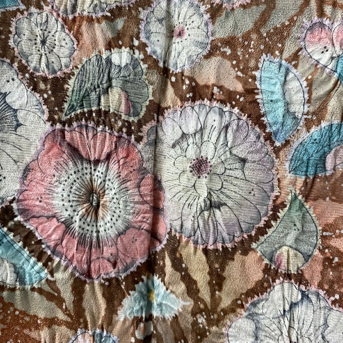 【美品】振袖禮服 身長160cm 袖長63cm S 雙層 翠山工房 落款あり 辻花染 金銀彩 漸層 橙色 純蠶絲 逸品級
