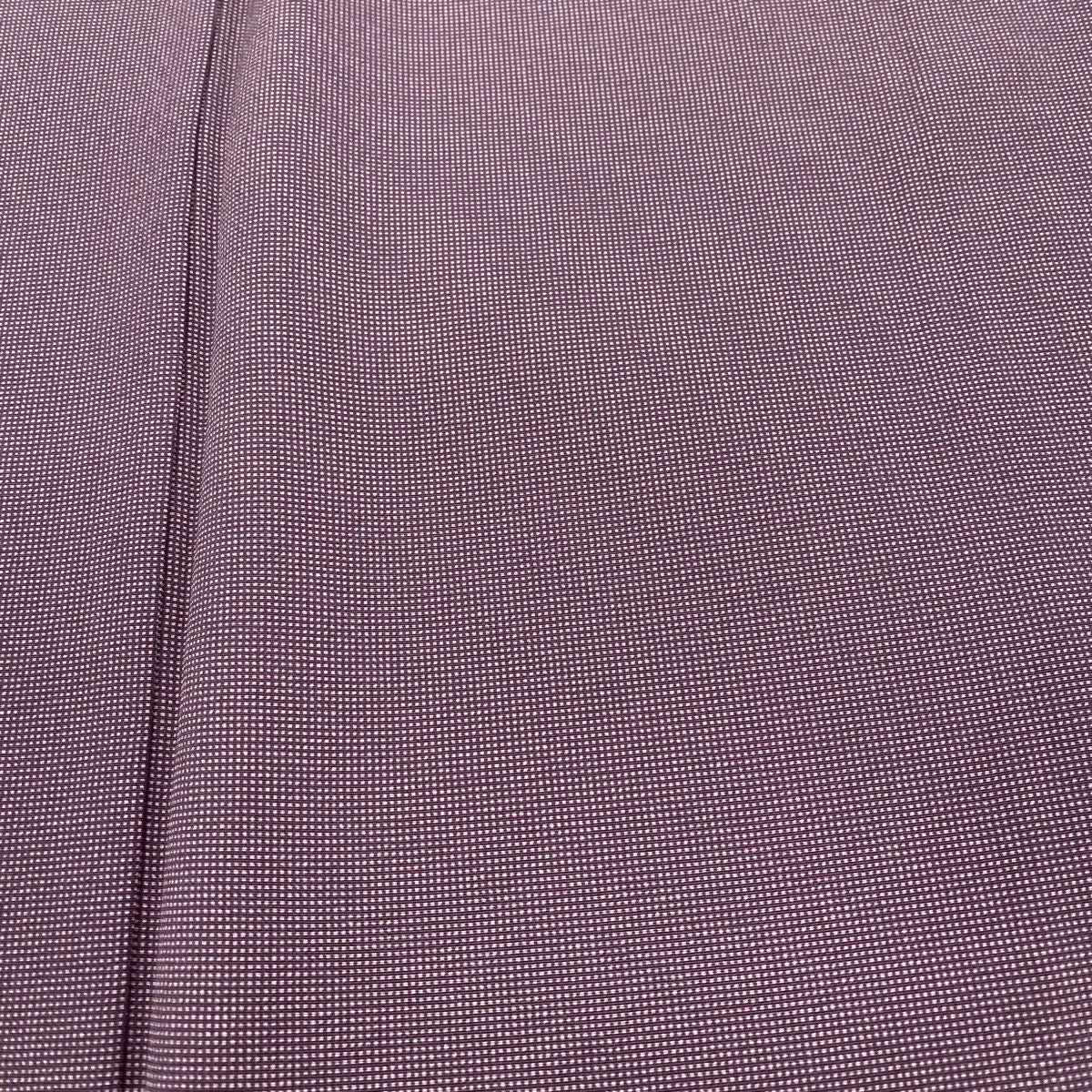 【庫存清倉】 【美品】 江戶小紋 身長154cm 袖長64cm M 雙層 角通 紫 純蠶絲 名品級