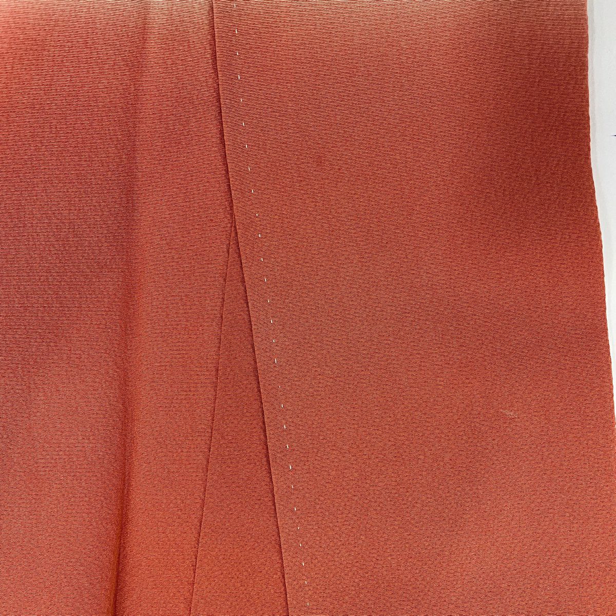 【庫存清倉】振袖禮服 身長155.5cm 袖長64.5cm M 雙層 仙鶴 菊花 染分 逐漸色漸變 鮭粉色 純蠶絲 名品級