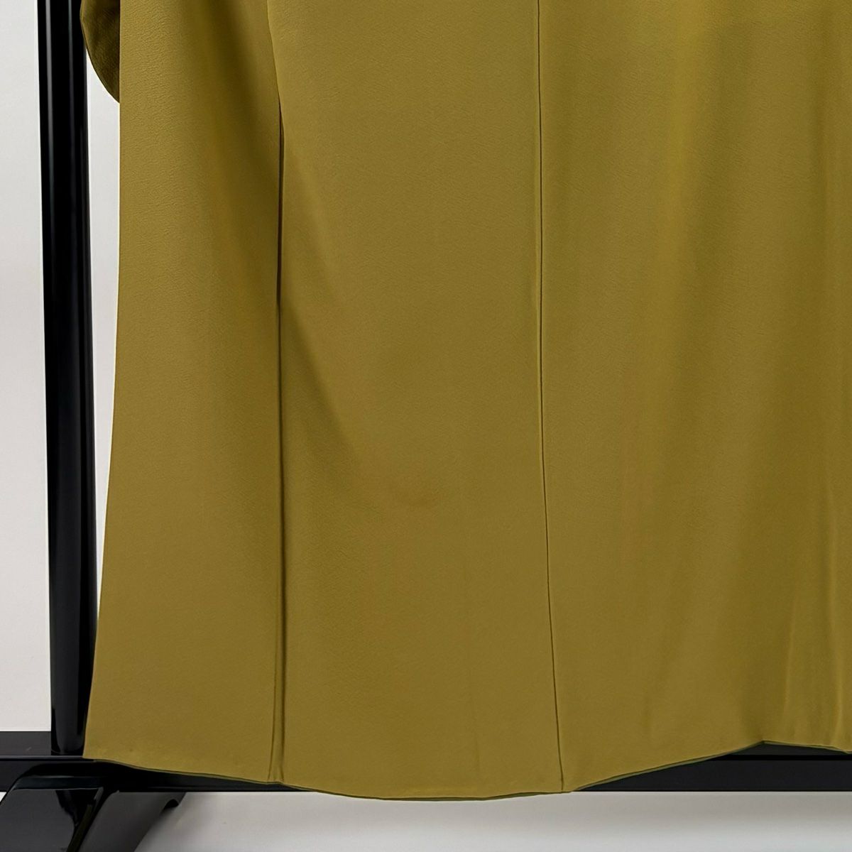 【庫存清倉】 【美品】 振袖禮服 身長157cm 袖長65.5cm M 雙層 絞緬 黃土 純蠶絲 名品級