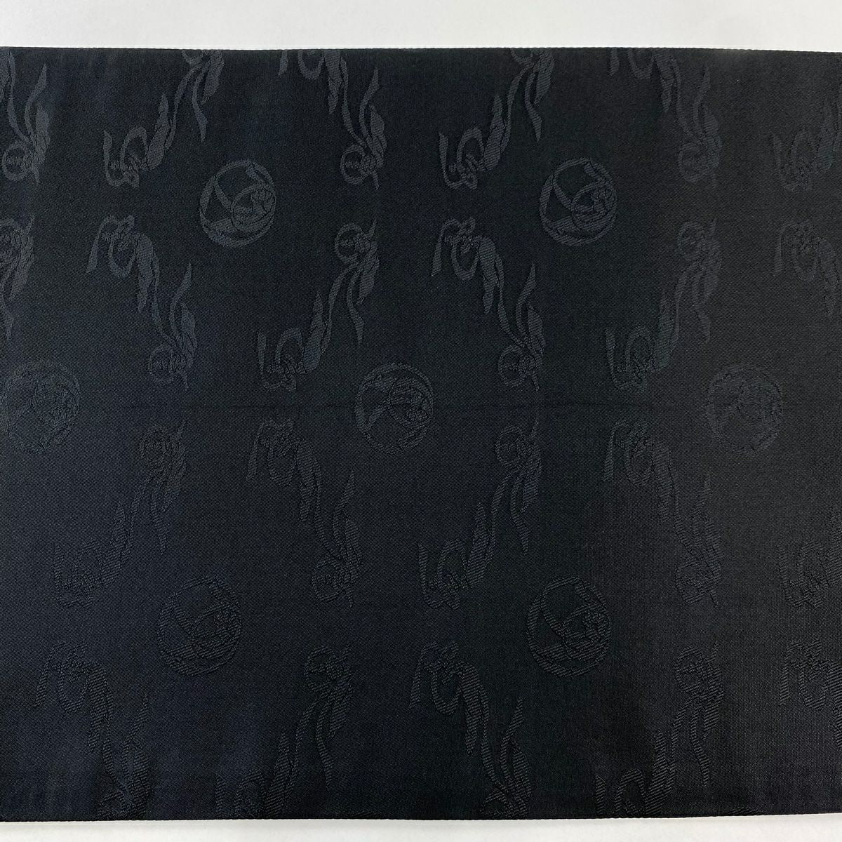 【庫存清倉】 【美品】 袋帶 名品級 市松樹 金金箔散佈 金銀絲 黑 六通 純蠶絲