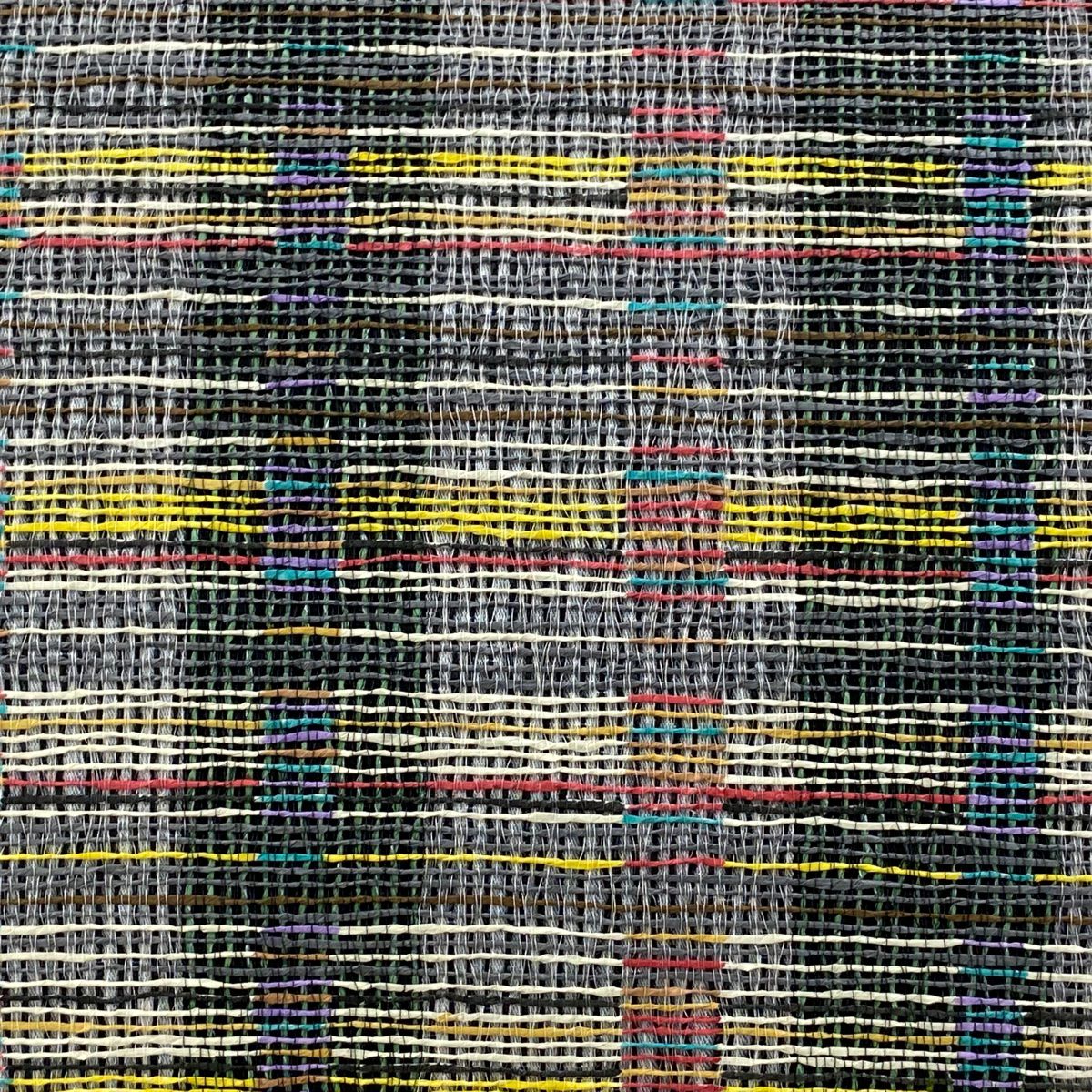 【美品】 袋帶 逸品級 じゅらく 落款あり やまと 格子 青灰 深藍色 お太鼓柄 純蠶絲