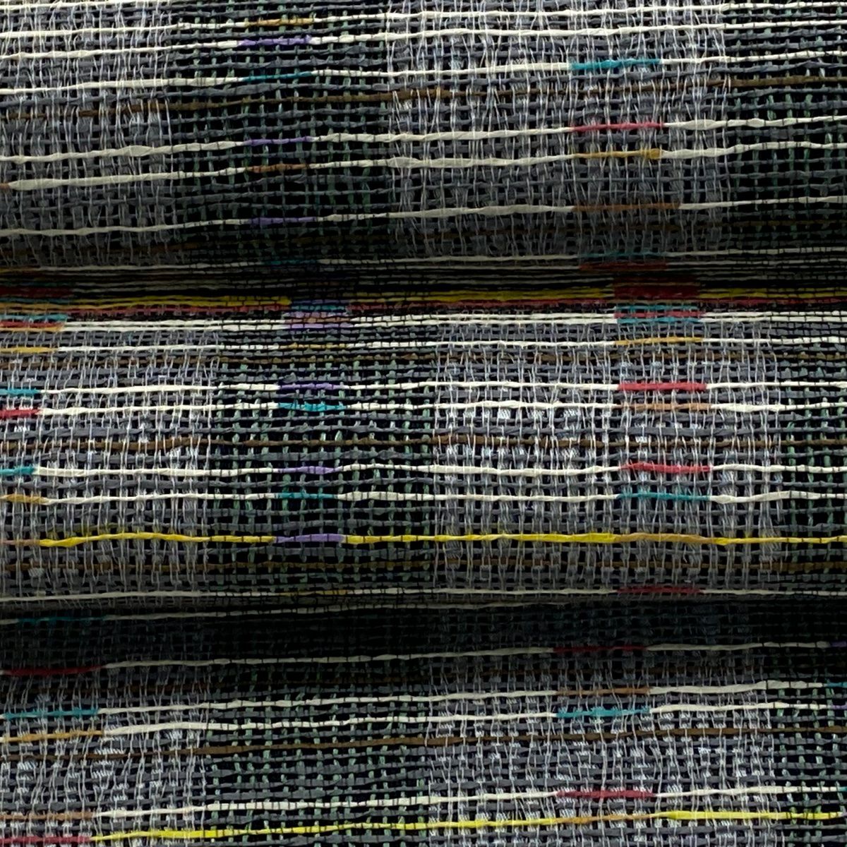 【美品】 袋帶 逸品級 じゅらく 落款あり やまと 格子 青灰 深藍色 お太鼓柄 純蠶絲