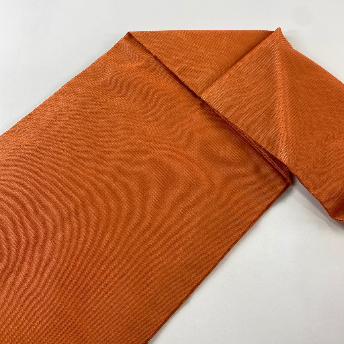 【美品】名古屋帶 優品級 夏帶 萩 金銀糸 橙色 純蠶絲