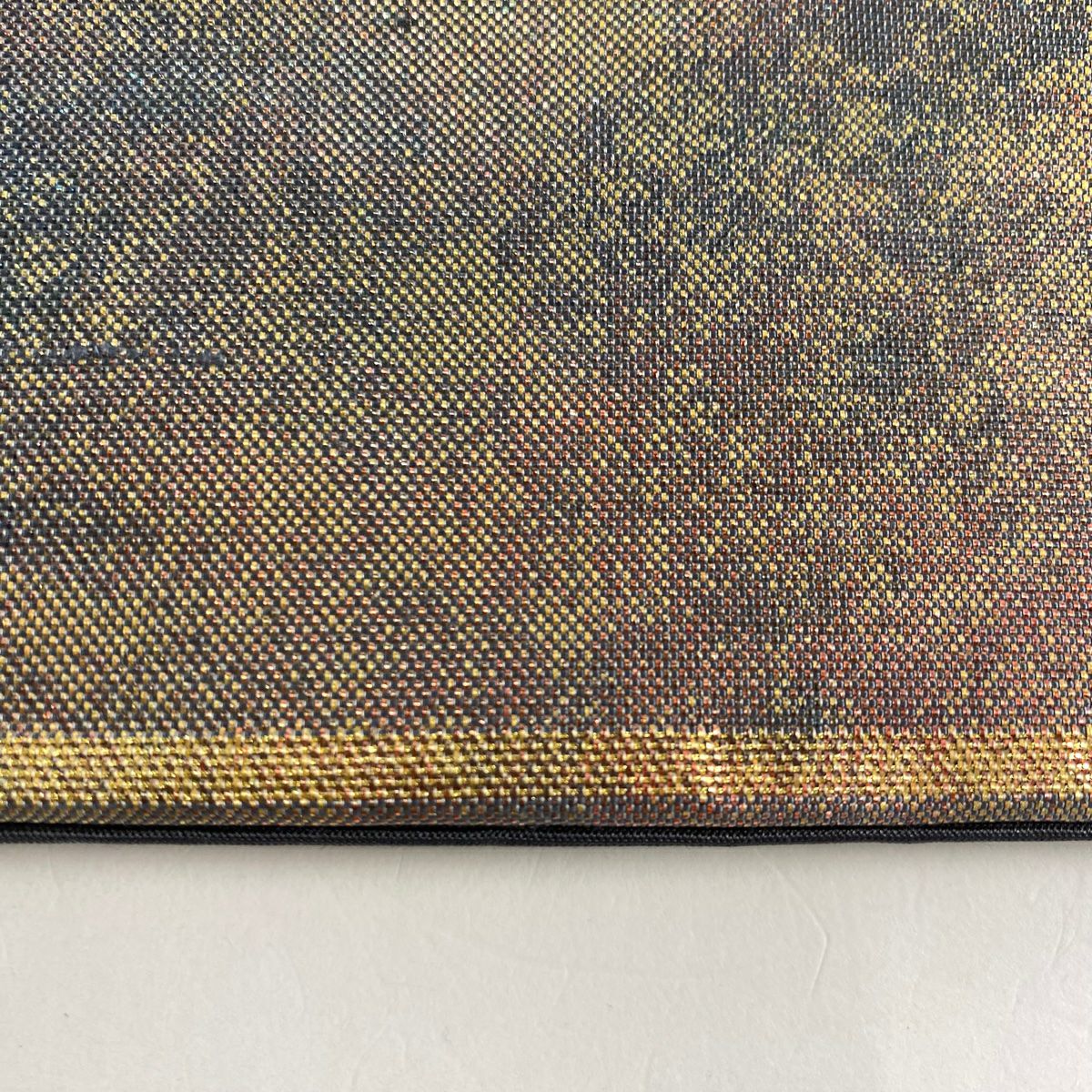 【美品】 袋帶 秀品級 關西仕立 雲扇子 花鳥 金銀彩 金金箔 青紫 大鼓圖案 純蠶絲